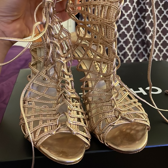 Sophia Webster Gold Metallic Delphine Bootie size 38.5 - Picture 2 of 6